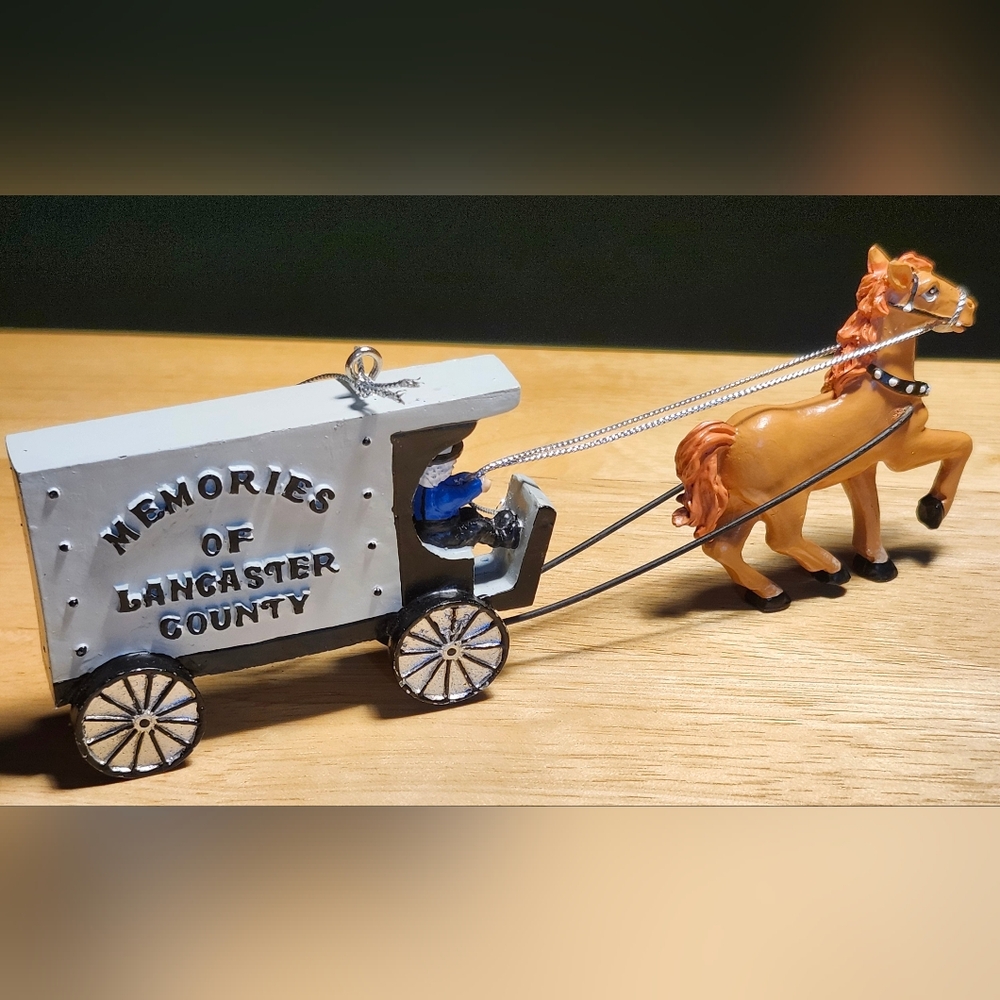 Memories of Lancaster County Horse and Carriage Ornament